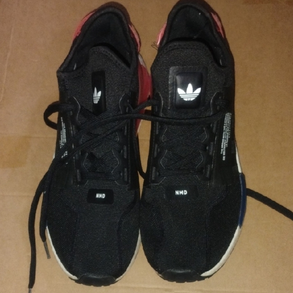 Adidas Black Sneakers with Red and Blue NMD